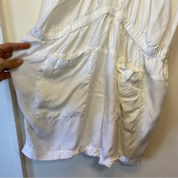 PETE & GRETA Johnny Was Loreta Floral Embroidered Sleeveless Romper White Small - Picture 13 of 14